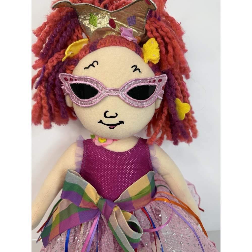 Madame Alexander Fancy Nancy Cloth Plush Doll 18" Ballerina Crown Yarn Hair 2008 - Picture 3 of 11